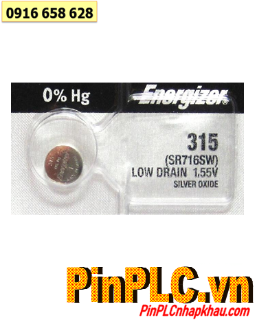 Pin đồng hồ Energizer SR716SW 315 Silver Oxide 1.55v _Made in USA